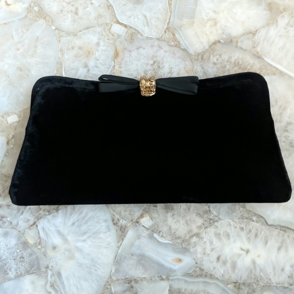 black velvet clutch purse